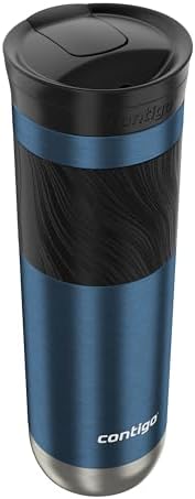 Contigo Byron 2.0 Stainless Steel Travel mug with Snapseal Lid and Grip, 24oz, Blueberry, BPA Free and Leak Proof