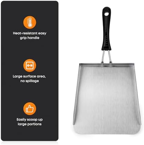 Stanbroil Large Griddle Scoop Spatula Food Mover for Rice, Veggies & More