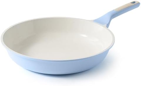 SENSARTE Nonstick Ceramic Frying Pan 8-Inch, Healthy Non Toxic Skillet, Induction Compatible Omelet Pan with Heat Resistant Handle, PFAS-Free, Blue