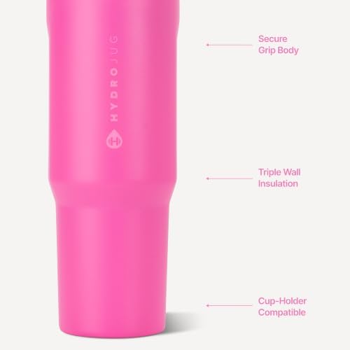 HydroJug Sport 32 oz Insulated Stainless Steel Water Bottle, Razzle
