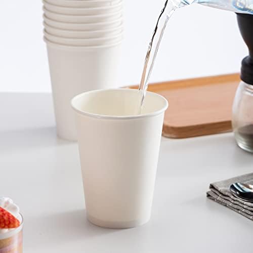 RACETOP 1000 pack 12 oz Disposable Coffee Cups, Hot Paper Cups Ideal for Party, Home, Office