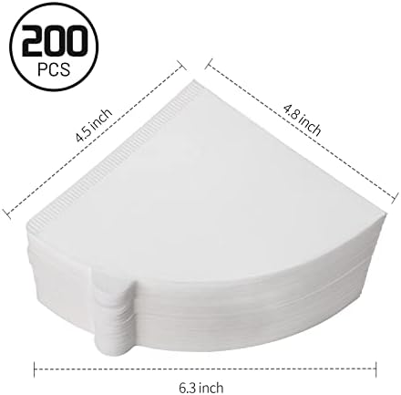 Niveaya 200 Count Coffee Filters - Size 02, Natural Paper Coffee Filter, No Blowout, Disposable for Pour Over and Drip Coffee Maker (2-4 Cup)