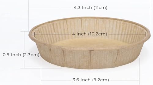 Bake Choice 50pcs Paper Mini Tart Pans, 4 Inch Mini Pie Tins, Disposable