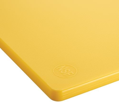 Winco 18" x 24" Yellow Heavy-Duty Plastic Cutting Board (Set of 6)