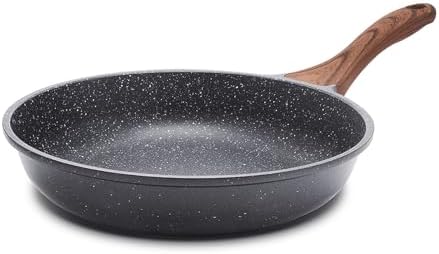 SENSARTE Nonstick Frying Pan Skillet, 12 Inch Omelette Pan with Swiss Granite Coating, Healthy Induction Cookware Chef's Pan, PFOA Free
