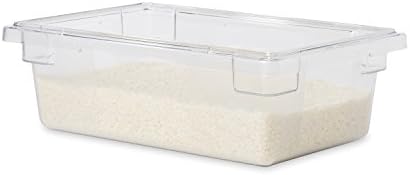 Rubbermaid Commercial Products Polycarbonate Food Storage Box/Tote, 3.5 Gallon, Clear, for Restaurant/Kitchen/Cafeteria (Pack of 6)
