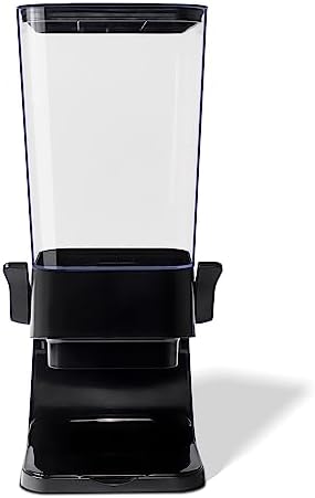 Cereal Dispenser Countertop, 5L Kitchen Organization Cereal Containers Storage, Desktop Candy Dispenser Plastic Cereal Dispenser, Snack Containers Can Hold Granola, Dry Food, Grain (Black, 1Pc)