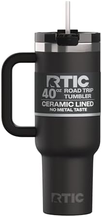 RTIC 40oz Road Trip Tumbler, Insulated, Ceramic Lined, Black