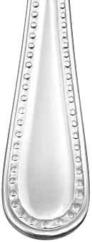 Amazon Basics Silverware Set, Stainless Steel Flatware, Dishwasher Safe, Easy to Clean, Service for 4, 20-Piece Forks and Spoons, Pearled Edge