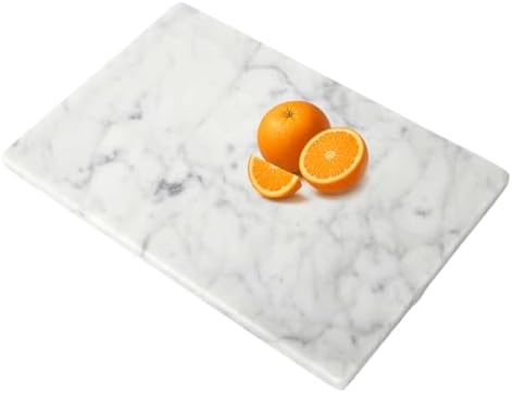Marble Cutting Board for Kitchen 12×8 Inch Italian Carrara White