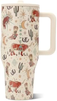HydroJug Traveler 40oz, Insulated Tumbler with Handle & Straw, Rodeo