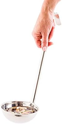 Restaurantware Met Lux 12 Ounce Portion Ladle 1 Multipurpose Portion Serving Spoon - Does Not Corrode Dishwashable Stainless Steel Portion Control Serving Utensil Premium