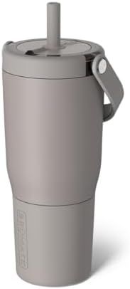 BrüMate Resa 25oz 100% Leakproof Travel Tumbler with Handle & Straw | Flexible SoftSip Straw | Silicone Sleeve for Durability | Stainless Steel | Cup Holder & Travel Friendly Water Bottle | (Mocha)