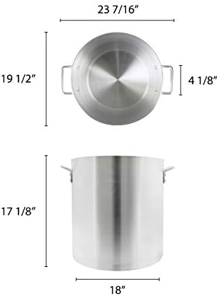 Thunder Group 80 Quart Aluminum Stock Pot
