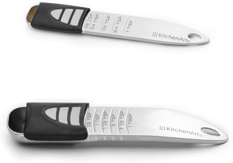 KitchenArt Stainless Steel Pro Sliding Adjust-A-Tablespoon and Teaspoon Set