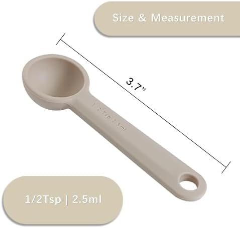 1PCS 1/2tsp(2.5ml) Silicone Measuring Spoon