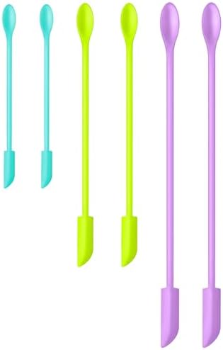 Silicone Spatula Set 6Pcs, Mini Jar Scraper for Makeup & Food