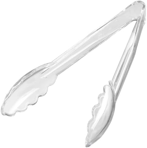 Carlisle FoodService Products 410907 Carly Salad Tong, 9" Utility Tong, Clear, 12 Pack