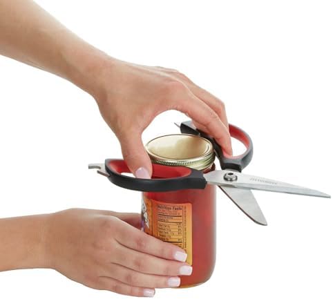 Farberware 4-In-1 Kitchen Shears 2-Piece - Multi-Purpose Design, Red