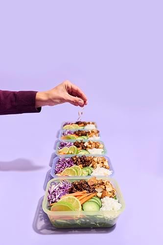 Ello Snap & Nest 4.5 Cup Plastic Meal Prep Set, 10 Piece, Desert Festival