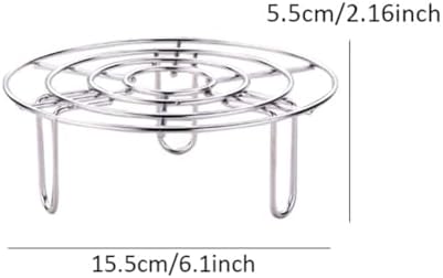 Steam Rack, Heavy Duty Steaming Rack Stand, Stainless Steel Round Steamer Cooling Rack Trivet, Pot Steamer Insert Food Stand, Steaming Cookware Accessories(SIZE:15.5cm/6.1in)