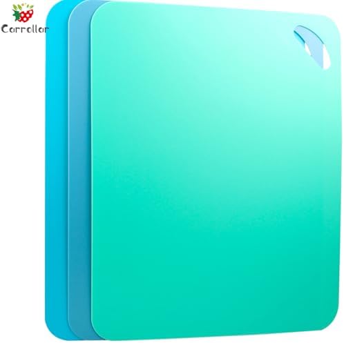 Plastic Flexible Cutting Mats for Kitchen, 6pcs Color Coded Chopping Board Set, Cutting Board Sheet for Kitchen Cooking, Dishwasher Safe,Multi-Size Cutting Board mats(11.5x9"&14.6x11.6")