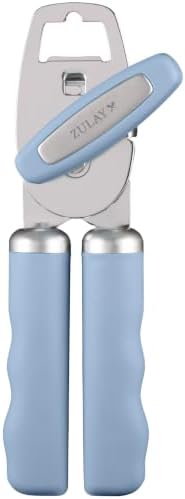 Zulay Kitchen Manual Can Opener Heavy Duty Patented Stainless Steel, Sky