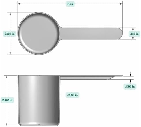 148 mL (148 CC | 5 Oz.) Long Handle Plastic Measuring Scoop for Coffee, Protein Powder, Pet Food, Spices, Grains, Dry Goods – Food-Grade BPA-Free (Pack of 100)