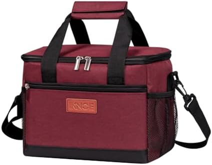iknoe Insulated Lunch Bag, Foldable 8.5L Cooler Bag for Men & Women, Lunch Box