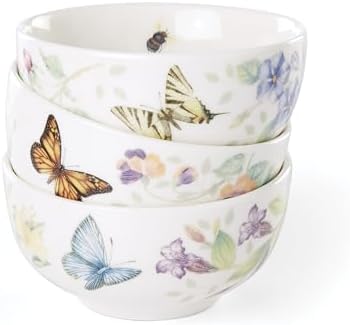 Lenox Butterfly Meadow Porcelain 3-Piece Mini Bowl Set