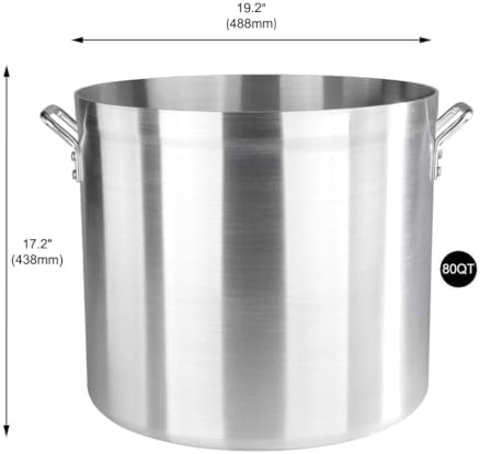New Star Foodservice 80 Qt Aluminum Stock Pot, No Cover