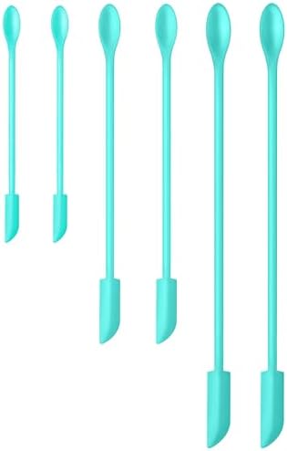 Silicone Spatula Set 6Pcs, Mini Jar Scraper for Makeup & Food