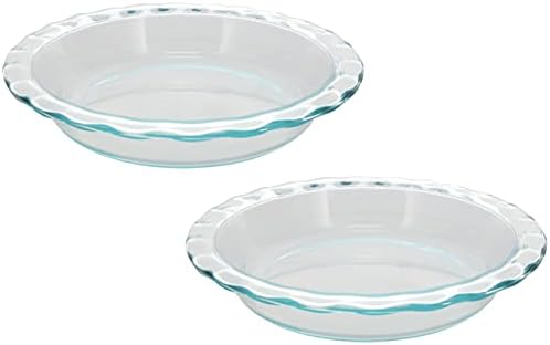 Pyrex Fluted Rim Glass Pie Plates (2-Pack) - Made in USA