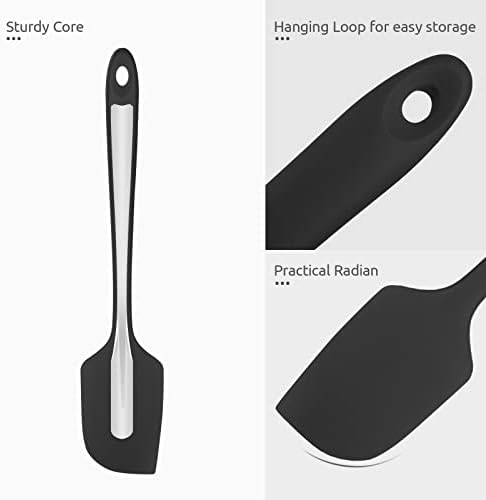 U-Taste Silicone Large Spatula, 600ºF High Temp Bowl Scraper, 11.38", Black