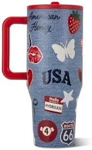 HydroJug Traveler 32oz, Insulated Tumbler with Handle & Straw, American Honey