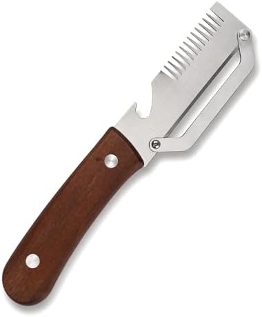 3 in 1 Multifunction Vegetable Peeler with Wooden Handle 1 Pcs