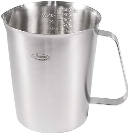 Measuring Cup, [Upgraded, 3 Measurement Scales, Including Cup Scale, ML Scale, Ounce Scale], Newness Stainless Steel Measuring Cup with Marking with Handle, 48 Ounces (1.5 Liter, 6 Cup)