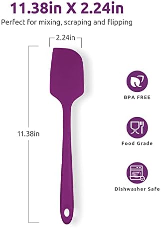 U-Taste Silicone Large Spatula, 600ºF High Temp Bowl Scraper, 11.38"/Purple