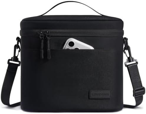 LOVEVOOK Insulated Lunch Box for Women Men, Reusable Lunch Bag for Work Picnic Beach College School, Leakproof Cooler Bag with Shoulder Strap & Ice Pack, Lunch Box/Bag for Mom Teacher Kids Girl Boy