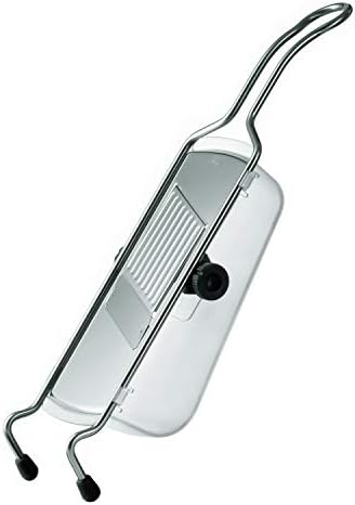 Rosle 95028 Stainless Steel Adjustable Gourmet Food Slicer Hand-Held Mandoline With Hand Guard