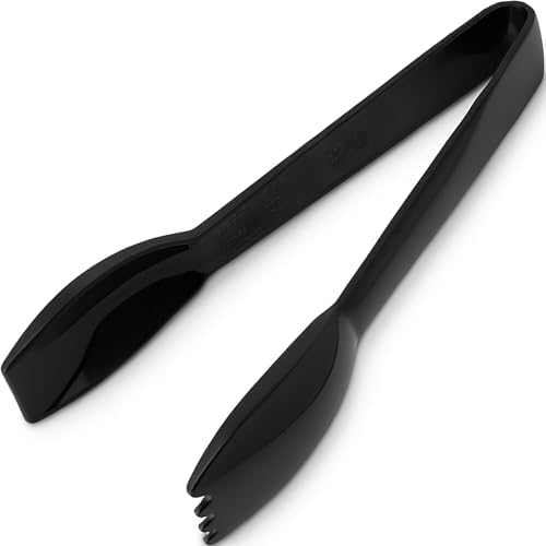 Carlisle FoodService Products Carly Salad Tong, 6" Salad Tong, Black (12 Pack)