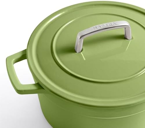 Martha by Martha Stewart 5 QT European Enameled Cast Iron Dutch Oven w/Lid - Bay Leaf