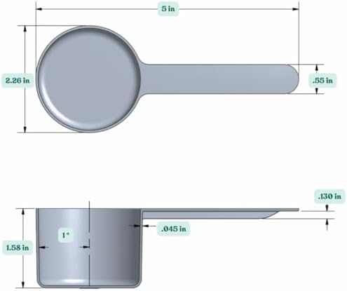 3/8 Cup (3 Oz. | 6 Tablespoon | 90 mL) Long Handle Plastic Measuring Scoop for Coffee, Protein Powder, Pet Food, Spices, Grains, Dry Goods – Food-Grade BPA-Free (Pack of 100)