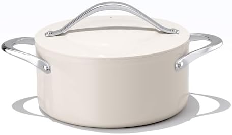 CookinCraze Ceramic Dutch Oven with Lid, 4.5 QT Nonstick Pot for Baking