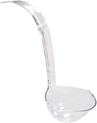 Party Essentials Hard Plastic 5-Ounce Punch Bowl/Serving Ladle, 3-Count, Clear