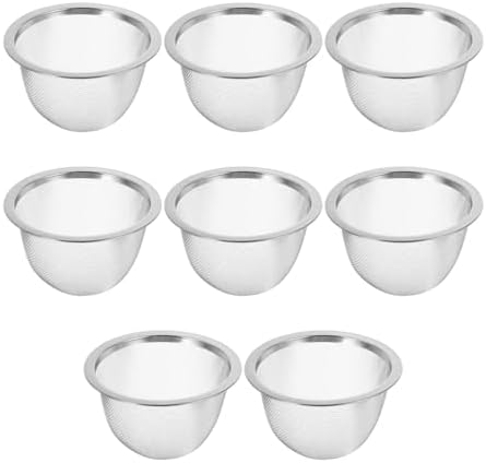 YARNOW 8 Pcs Stainless Steel Tea Infuser Basket, Suitable for 2.5-Inch Teapots, Teapot Mesh Strainer Insert for Loose Leaf Tea and Coffee Brewing