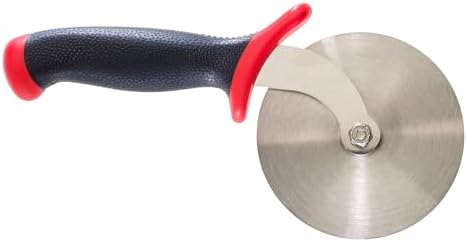 Mercer Culinary Millennia Pizza Cutter with Red Handle, 4 Inch Wheel, Stainless Steel