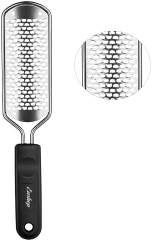 Foot File Foot Scrubber Pedicure - Callus Remover for Feet Easkep Professional Grater Rasp Foot Scraper Corns Callous Removers Cracked Dead Skin Remover for Dry and Wet Feet (Black)