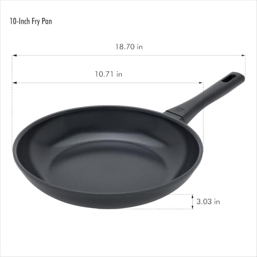 ZWILLING Madura Plus Ceramic 2-pc Fry Pan, Titanium-Reinforced Ceramic Nonstick Frying Pan, Aluminum Skillet, Dishwasher Safe Cookware, Matte Black