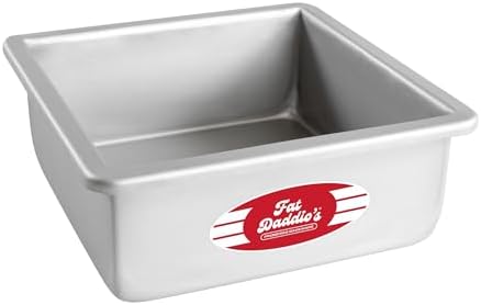 Fat Daddio's PSQ-773 Anodized Aluminum Square Cake Pan, 7 x 3 Inch